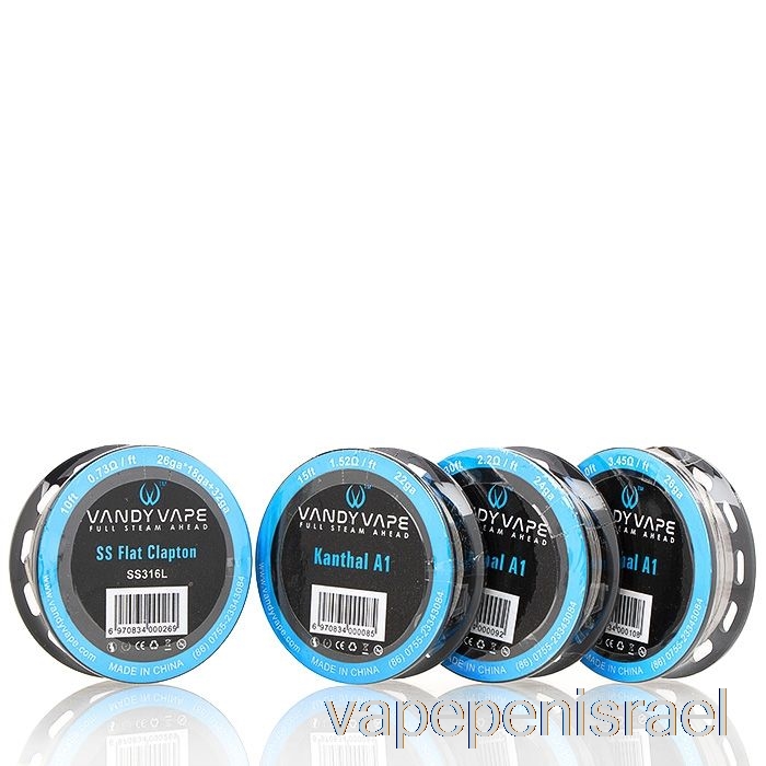 סלילי תיל מיוחדים Vape Israel Vandy Vape חד פעמי Ka1 Fused Clapton - 24ga*2(=)+32ga - 10ft - 1.16ohm